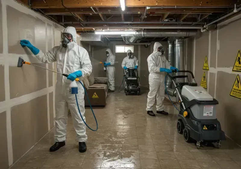 Basement Moisture Removal and Structural Drying process in Dresden, TN